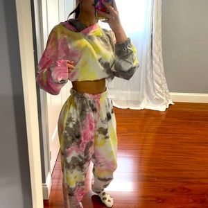 matching tie-dye tracksuit